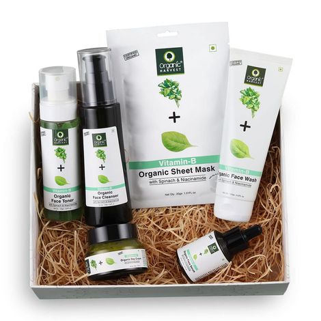 Buy Organic Harvest Vitamin B Skin Care Beauty Gift Set for Women & Girls | Luxury Combo Kit for All Occasions – Diwali, Christmas | Ideal For Oily Skin, Paraben & Sulphate Free-Purplle