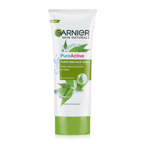 Buy Garnier Skin Naturals, Pure Active&nbsp;Purifying&nbsp;Face Wash&nbsp;With Real Neem Extract&nbsp;(100 gm)-Purplle