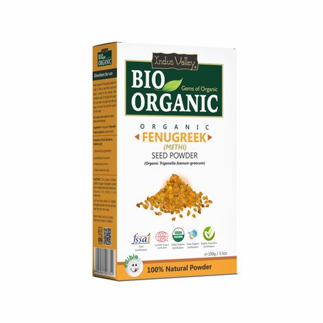 Buy Indus Valley Bio Organic 100% Herbal Fenugreek Powder (Methi Powder) (100 gm)-Purplle