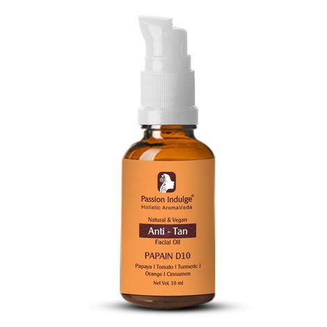 Buy Passion Indulge PAPAIN D10 Facial Oil For Anti-Tan and Uneven skin tone 10ML-Purplle