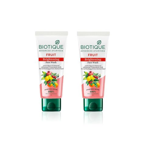 Buy Biotique Fruit Brightening Face Wash (150 ml) - Pack of 2-Purplle