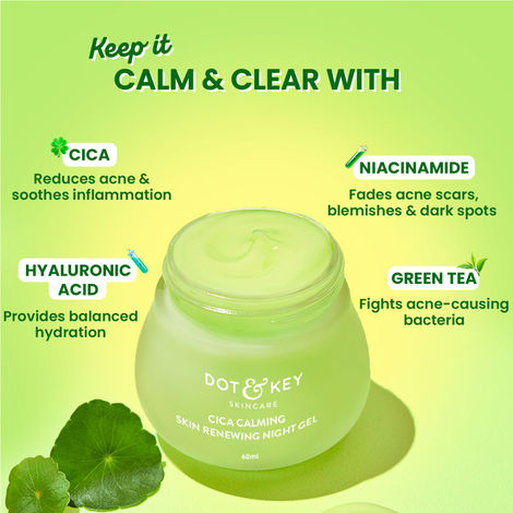 Buy Dot & Key AM PM Routine with CICA|Oil Free Moisturizer,Night Gel Pack of 2-Purplle