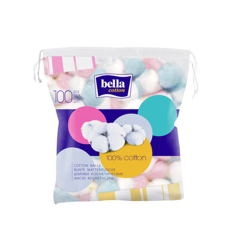 Buy Bella Cotton Cosmetic Balls Coloured 100 Pcs-Purplle