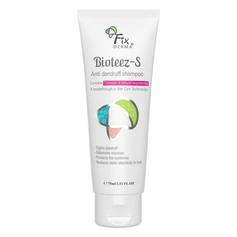 Buy Fixderma Bioteez-S, Anti Dandruff Shampoo, Flaky Scalp Condition, Nourish Dry Hair, Relieves Itchy & Dry Scalp, Recurrent Dandruff, Sulphate & Paraben Free Formulation - 75 ml-Purplle