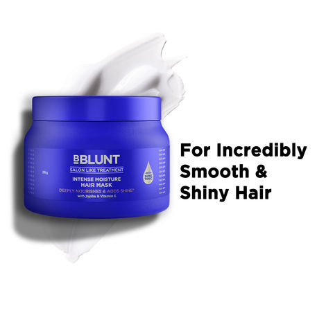 Buy BBLUNT Intense Moisture Hair Mask with Jojoba Oil & Vitamin E for Nourished & Shiny Hair- 250 gm-Purplle
