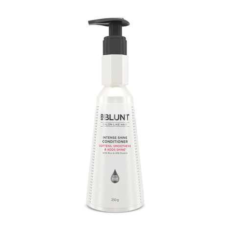 Buy BBLUNT Intense Shine Conditioner with Rice & Silk Protein for Softer, Smoother & Shinier Hair-250gm-Purplle