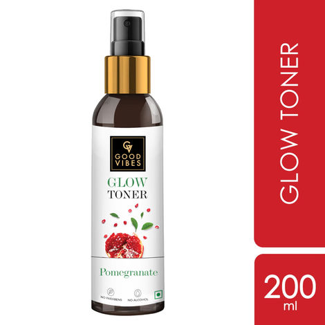 Buy Good Vibes Pomegranate Glow Toner | Rejuvenating, Hydrating | With Honey | No Parabens, No Alcohol, No Sulphates, No Animal Testing (200 ml)-Purplle