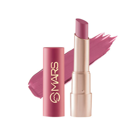 Buy MARS Creamy Matte Long Lasting Lipstick for Women | Creamy Lipstick | Single Swipe Application | Smooth & Light Weight (3.2 gm) (21-Giddha Glow)-Purplle