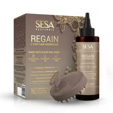 Buy SESA Ayurvedic Regain 2 Step Hair Growth Kit I Reduces Hairfall I Hair grwoth Oil I Boosts Hair Growth I 100% Natural I Ayurvedic certified - Combo of 2-Purplle