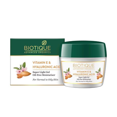 Buy Biotique Advanced Organics Vitamin E & Hyaluronic Acid Super Light Gel Oil-Free Moisturiser (175 gm)-Purplle