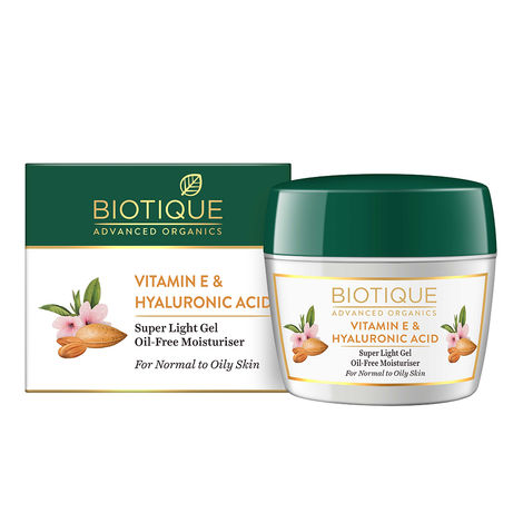 Buy Biotique Advanced Organics Vitamin E & Hyaluronic Acid Super Light Gel Oil-Free Moisturiser (175 g)-Purplle