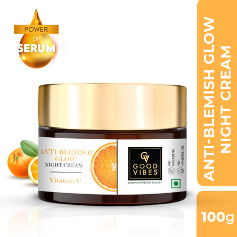 Buy Good Vibes Vitamin C Anti-Blemish Glow Night Cream (100g)-Purplle