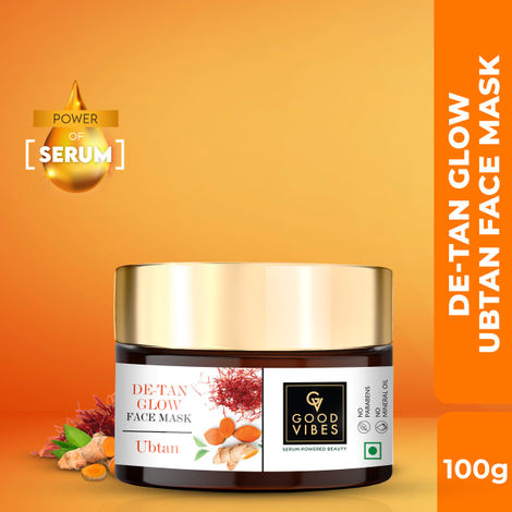Buy Good Vibes Ubtan De-tan Glow Face Mask (100g)-Purplle