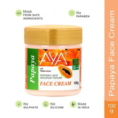 Buy AYA Papaya Face Cream, 100 gm | No Paraben, No Silicone, No Sulphate-Purplle