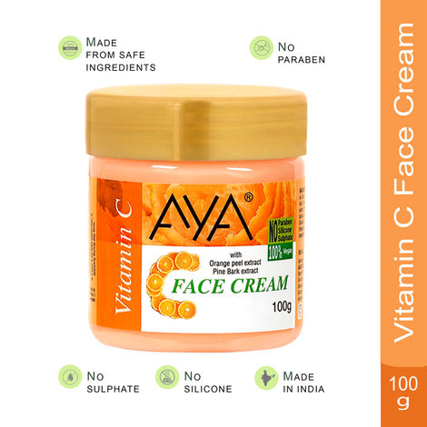 Buy AYA Vitamin C Face Cream, 100 gm | No Paraben, No Silicone, No Sulphate-Purplle
