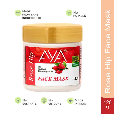 Buy AYA Rosehip Face Mask, 120 gm | No Paraben, No Silicone, No Sulphate-Purplle