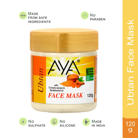 Buy AYA Ubtan Face Mask, 120 gm | No Paraben, No Silicone, No Sulphate-Purplle