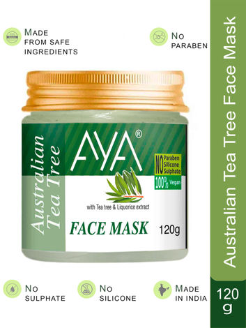 Buy AYA Australian Tea Tree Face Mask, 120 g | No Paraben, No Silicone, No Sulphate-Purplle