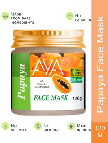Buy AYA Papaya Face Mask, 120 g | No Paraben, No Silicone, No Sulphate-Purplle