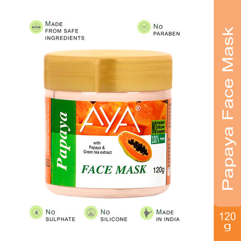 Buy AYA Papaya Face Mask, 120 gm | No Paraben, No Silicone, No Sulphate-Purplle