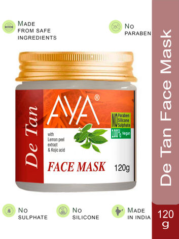 Buy AYA Detan Face Mask, 120 g | No Paraben, No Silicone, No Sulphate-Purplle