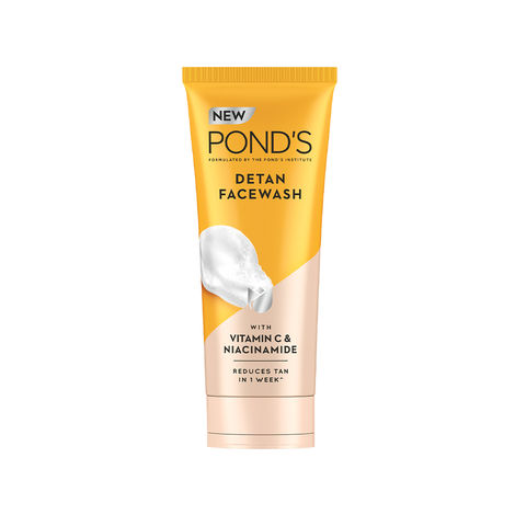 Buy Pond's Detan Facewash for Tan Reduction, with Brightening Vitamin C & Niacinamide, All Skin Types, 100gm-Purplle