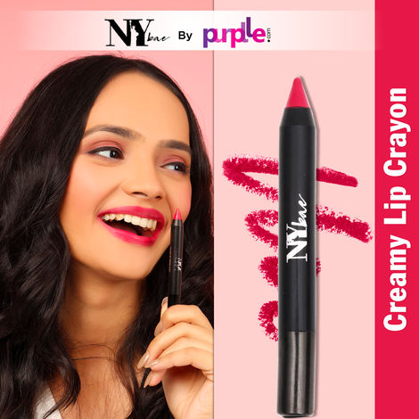 Buy NY Bae Mets Matte Lip Crayon | Satin Texture | Red | Enriched with Vitamin E - Sexy Second Base 25(2.8 g)-Purplle