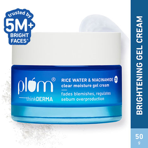 Buy Plum thinkDERMA 2% Niacinamide & Rice Water Clear Moisture Gel Cream |A Fades Blemishes & 100% VeganA | 50 gm-Purplle