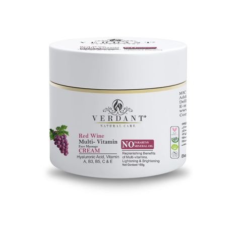 Buy Verdant Natural Care Brightening Red Wine Face Cream (100 ml)-Purplle