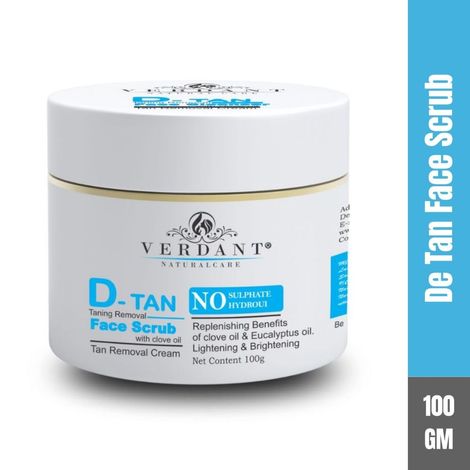 Buy Verdant Natural Care Tan Removal & De Tan Face Scrub(100 ml)-Purplle