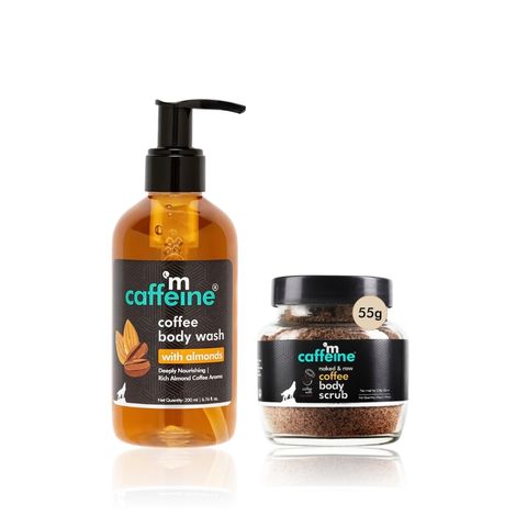 Buy mCaffeine Coffee Body Scrub & Almond Body Wash for Exfoliation & Tan Removal-Purplle