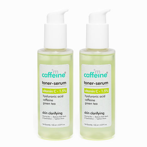 Buy mCaffeine Toner Serum- Vitamin C 1.5% & Green Tea - Pack of 2-Purplle
