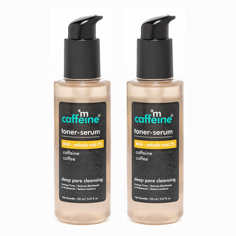 Buy mCaffeine Toner Serum- BHA Salicylic Acid-2% & Coffee - Pack of 2-Purplle