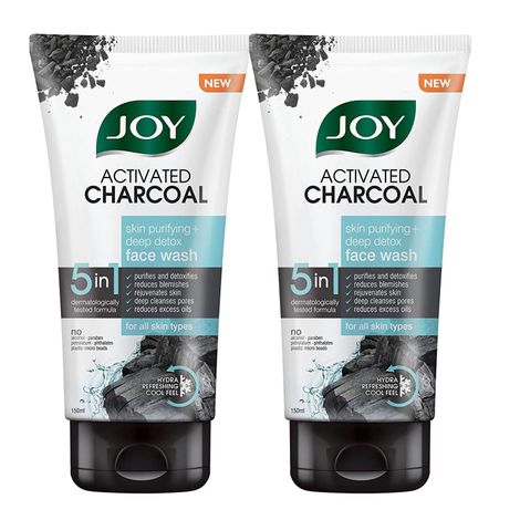 Buy Joy Skin Purifying Deep Detox Activated Charcoal Face Wash ( Pack of 2X150 ml )-Purplle