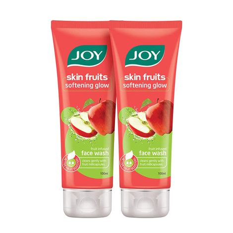 Buy Joy Skin Fruits Softening Glow Apple Face Wash, For Normal to dry skin ( Pack of 2X100ml )-Purplle
