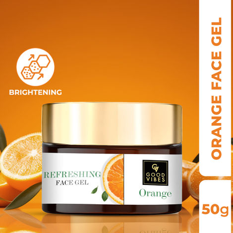 Buy Good Vibes Orange Refreshing Face Gel | Anti-Ageing, Hydrating | With Papaya | No Parabens, No Sulphates, No Mineral Oil, No Animal Testing (50 g)-Purplle