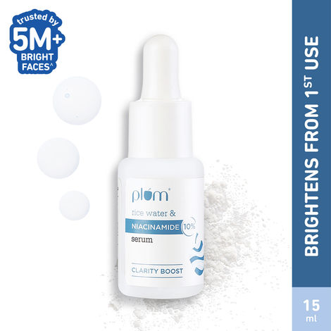 Buy Plum 10% Niacinamide Face Serum with Rice Water for Blemish-Free, Clear & Bright Skin (15 ml)-Purplle