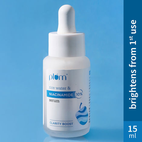 Buy Plum 10% Niacinamide Face Serum with Rice Water for Blemish-Free, Clear & Bright Skin (15 ml)-Purplle