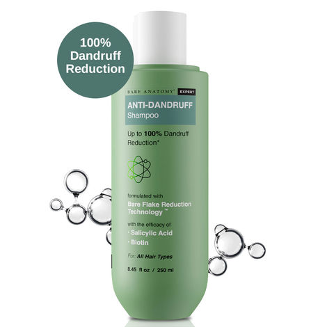 Buy Bare Anatomy Anti-Dandruff Shampoo - Strengthens Hair with Salicylic Acid & Biotin (250 ml)-Purplle