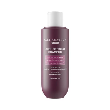 Buy Bare Anatomy Curl Defining Shampoo | Curl Retention & 2X Frizz Protection For 48 Hours (250 ml)-Purplle