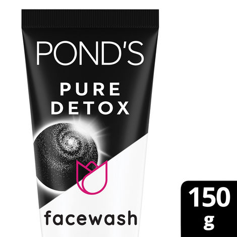 Buy Ponds Bright Miracle Detox Facewash with 10X Power of Charcoal |Detoxifies Skin | 150 gm-Purplle