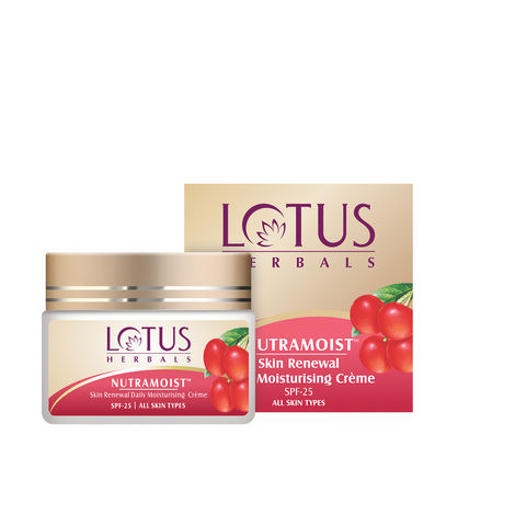 Buy Lotus Herbals Nutramoist Skin Renewal Daily Moisturisng Cream SPF 25 | For All Skin types | 50g-Purplle