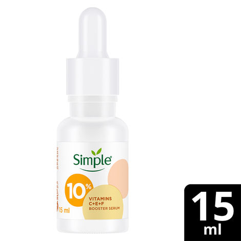 Buy Simple Booster Serum 10% Vitamin C+E+F For Youthful Glowing Skin, 15 ml-Purplle