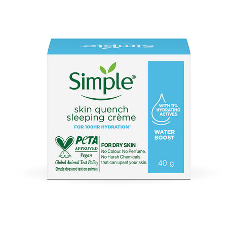 Buy Simple Water Boost Skin Quench Sleeping Creme |100 Hr Hydrations |40 gm-Purplle