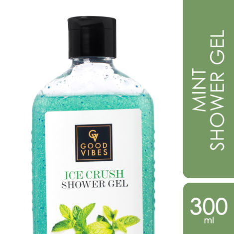 Buy Good Vibes Mint Ice Crush Shower Gel | Vegan No Parabens No Mineral Oil Certified Fragrance No Animal Testing (300 ml)-Purplle