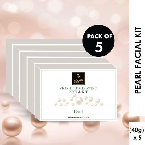 Buy Good Vibes Pearl Illuminating Skin Facial Kit (Pack of 5)-Purplle
