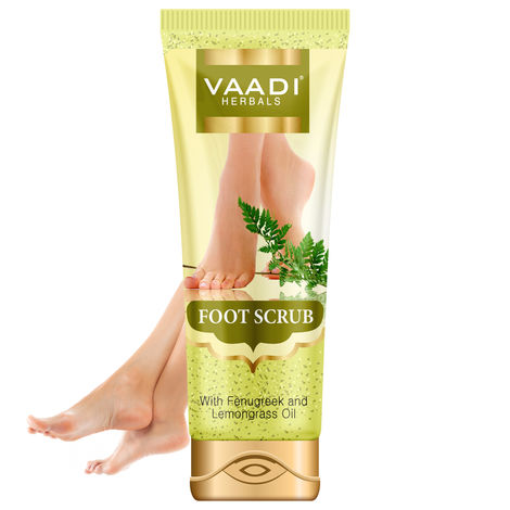 Buy Vaadi Herbals Foot Scrub With Fenugreek & Lemongrass Oil (110 gm)-Purplle