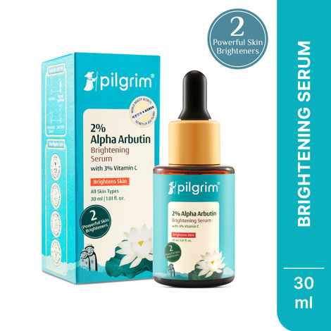 Buy Pilgrim 2% Alpha Arbutin Brightening Serum with 3% Vitamin c BlueberryA | For All Skin Types|Discover Bright And Radiant Skin| Reduces Pigmentation| Brightens Skin Anti - Ageing | For Men & Women (30 ml)-Purplle