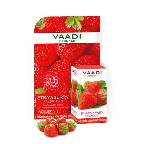 Buy Vaadi Herbals Strawberry Facial Bar with Grapeseed Extract (25 gm)-Purplle
