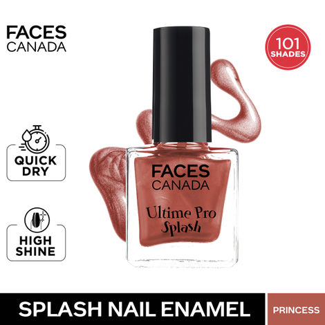 Buy Faces Canada Splash Nail Enamel | Fast Dry | High Shine | Long Lasting | No Chip Formula | No Harmful Chemicals | Shade - Princess 8ml-Purplle
